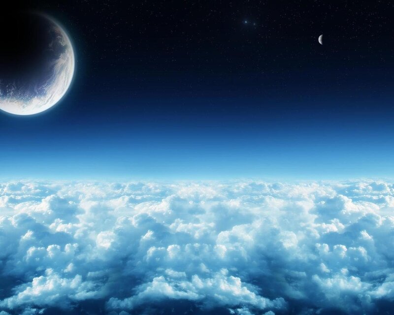 Planet and Clouds from Space
