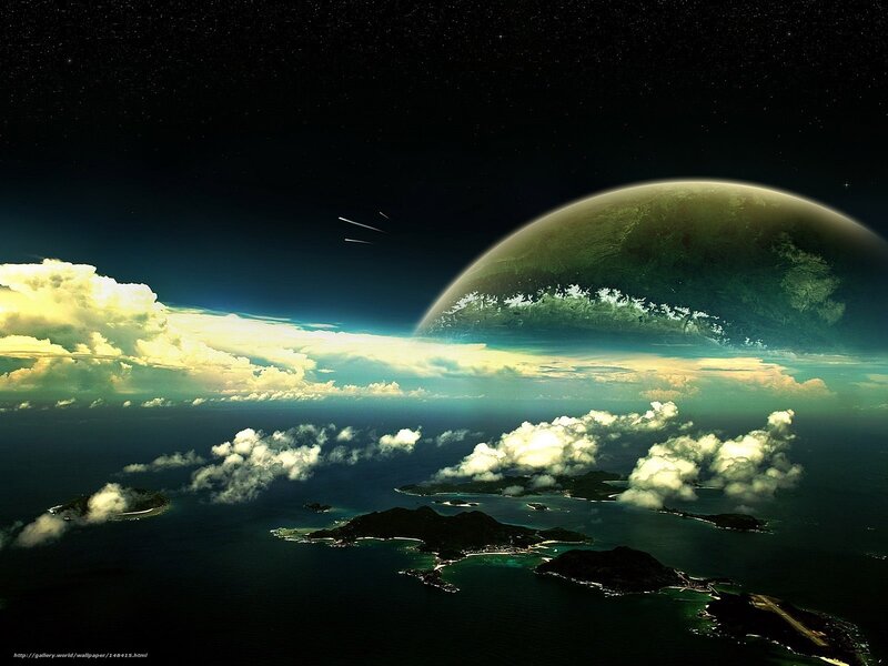 Planet and Islands from Space