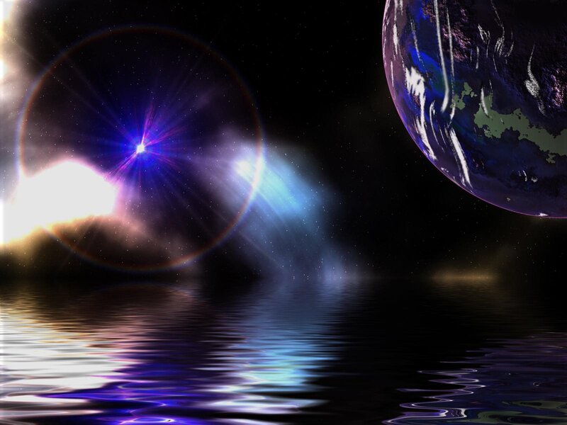 Planet and Star System — Blue