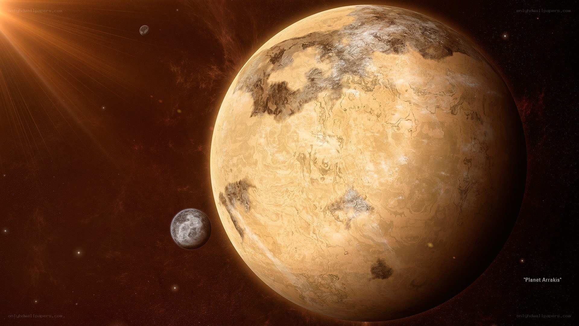 Planet Arrakis in space