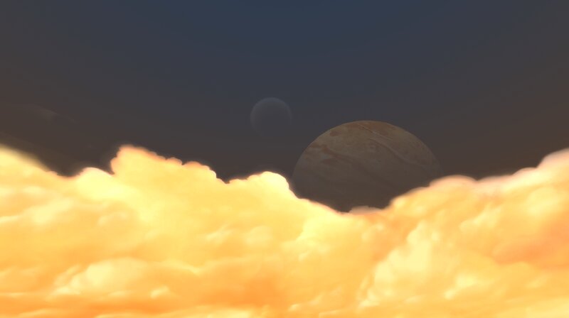 Planet Behind Clouds