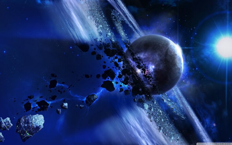 Planet Being Destroyed — Blue