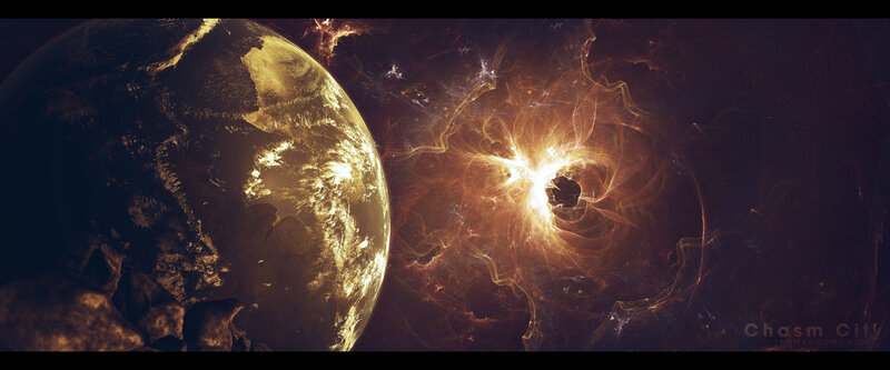 Planet Being Destroyed — Gold