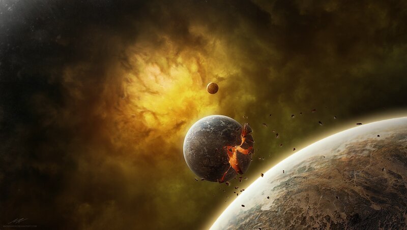Planet Being Destroyed — Yellow