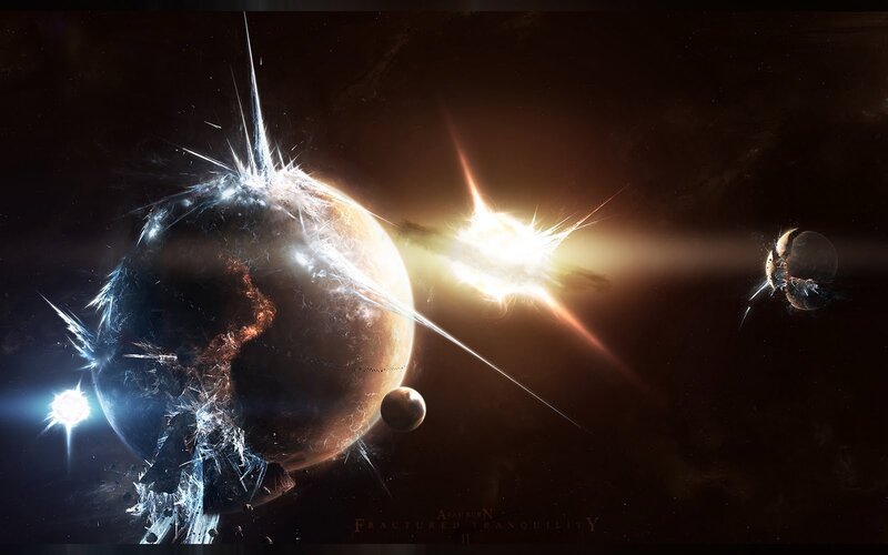 Planet Being Shattered