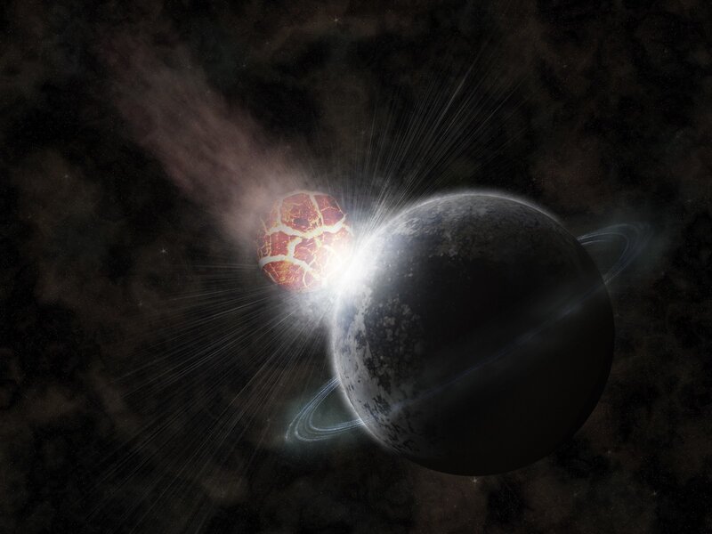 Planet Collision — Black, Dramatic, Night
