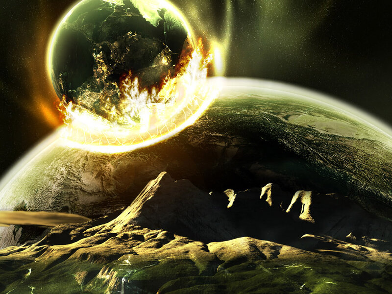 Planet Destruction — Green, Dramatic
