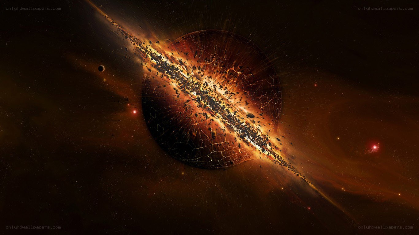 Planet destruction in space