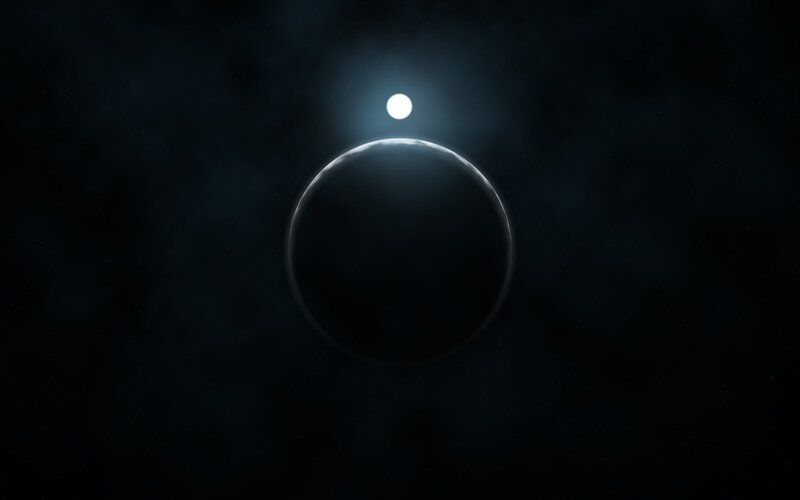 Planet During Eclipse — Black, Dramatic, Night