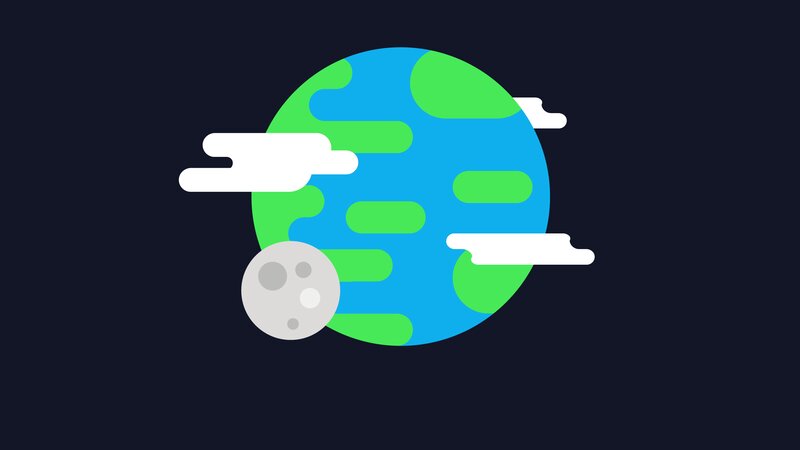 Planet Earth and Moon
