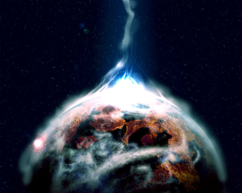 Planet Earth Explosion — Blue