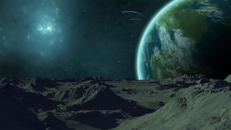 Planet Earth from Moon