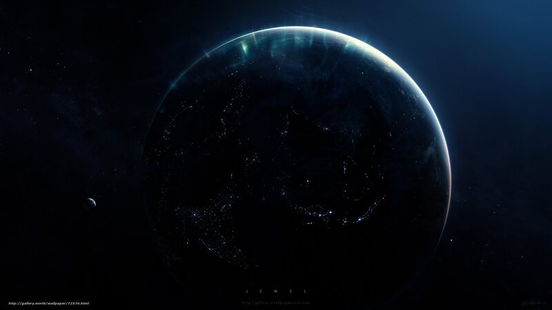 Planet Earth from Space — Black, Dramatic