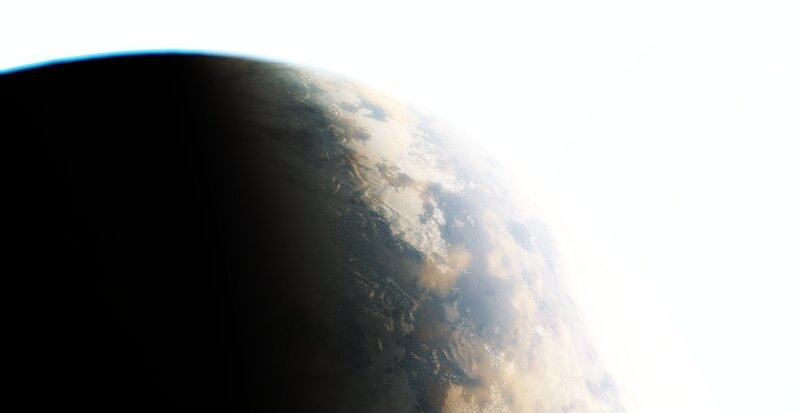 Planet Earth from Space — Blue, Serene, 3d Render, Clouds, Atmosphere