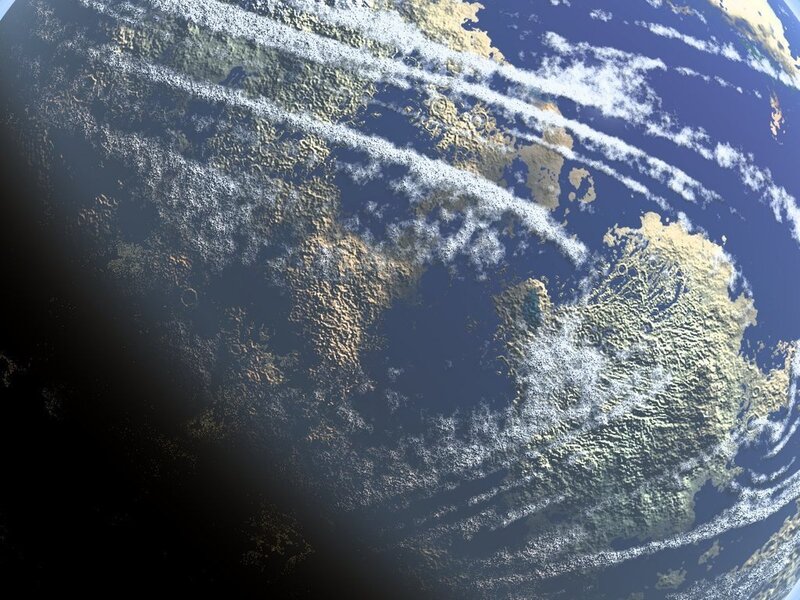 Planet Earth from Space — Blue, Serene, 3d Render, Clouds