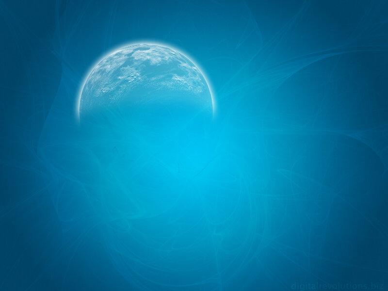 Planet Earth from Space — Blue, Serene, Digital Art, Clouds, Glow