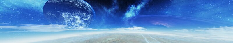 Planet Earth from Space — Blue, Serene, Digital Art, Stars, Clouds, Galaxy