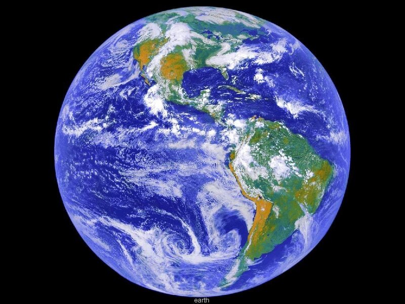 Planet Earth from Space — Blue, Serene, Photograph, Continents