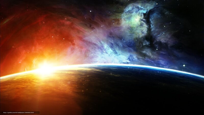 Planet Earth from Space — Orange, Dramatic, Sunrise
