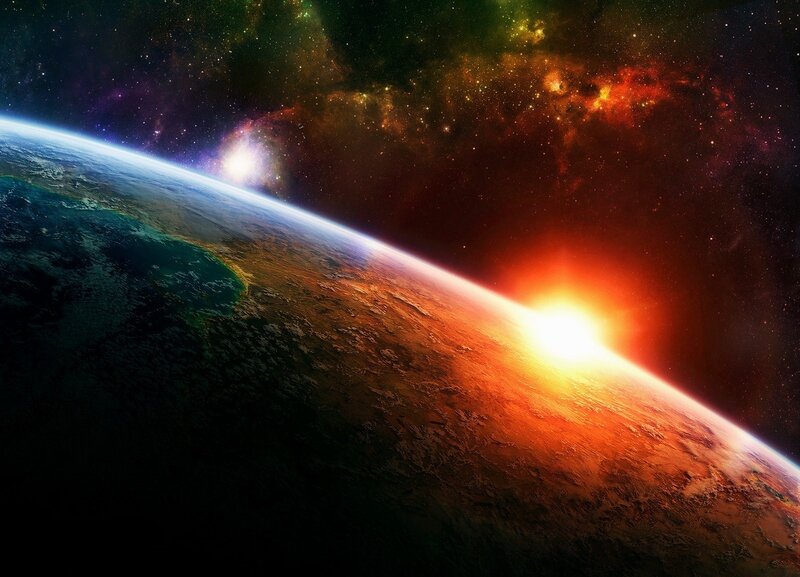 Planet Earth from Space — Orange