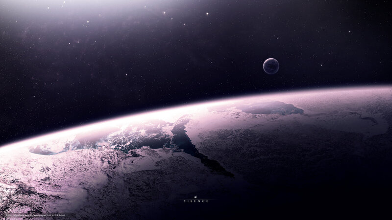 Planet Earth from Space — Purple, Serene