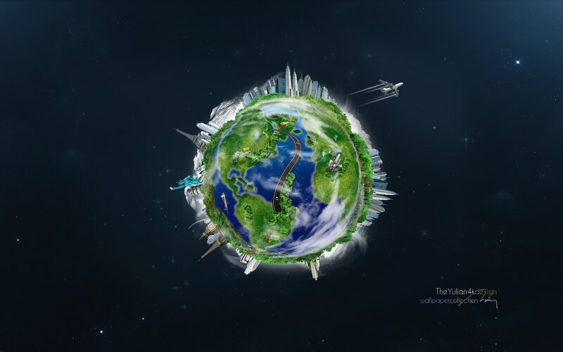 Planet Earth Globe — Green