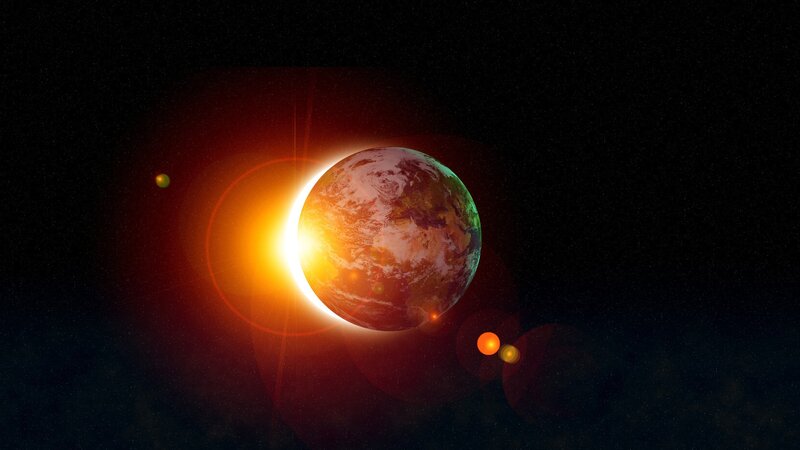 Planet Earth in Space — Black