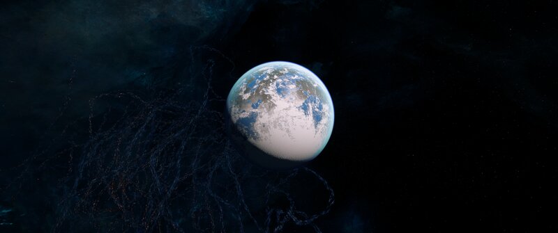 Planet Earth in Space — Blue, Serene, Night