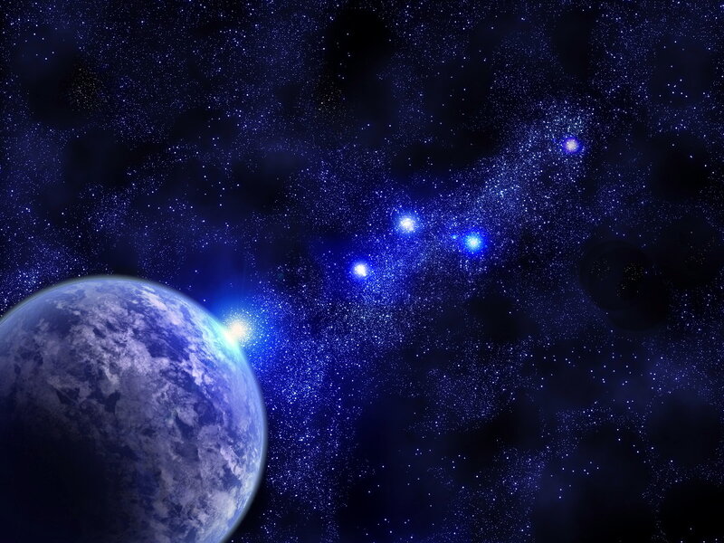 Planet Earth in Space — Blue