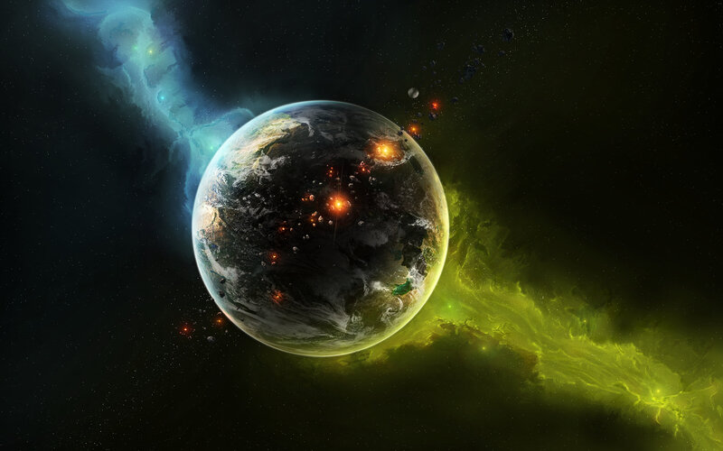Planet Earth in Space — Green