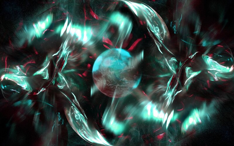 Planet Earth in Space — Teal