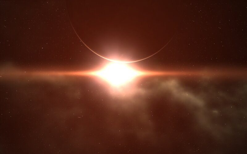 Planet Eclipsing Star — Red