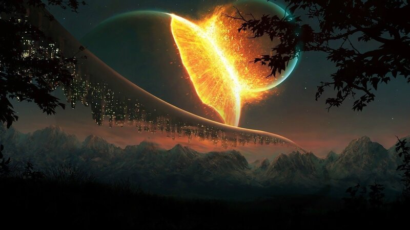 Planet Explosion in Sky