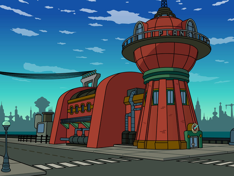 Planet Express Building — Red, Calm