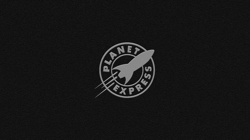 Planet Express Logo — Black, Minimalist