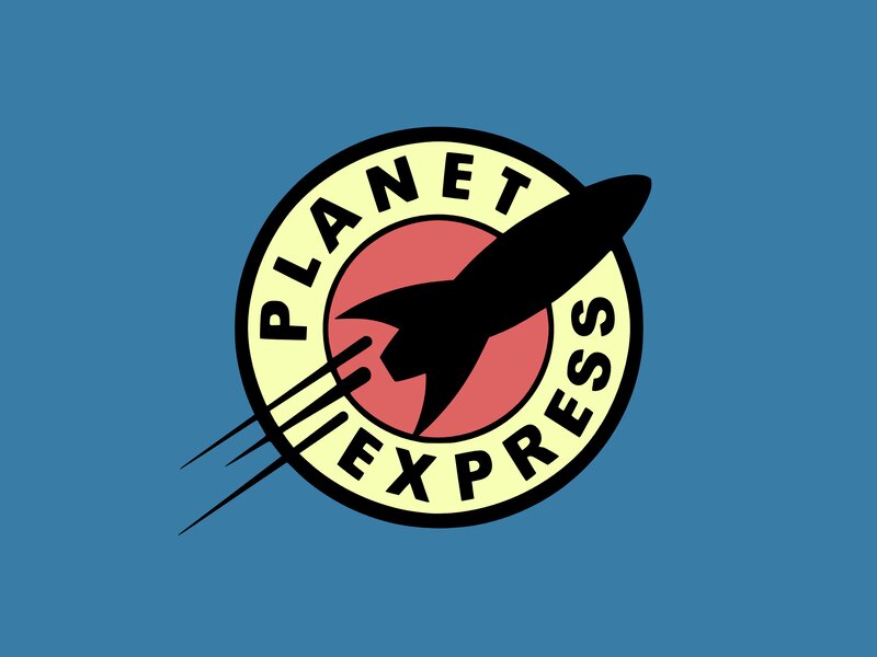 Planet Express Logo — Blue, Bold