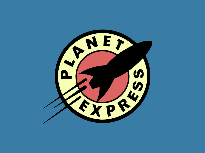 Planet Express Logo — Blue, Bold, Vector Art