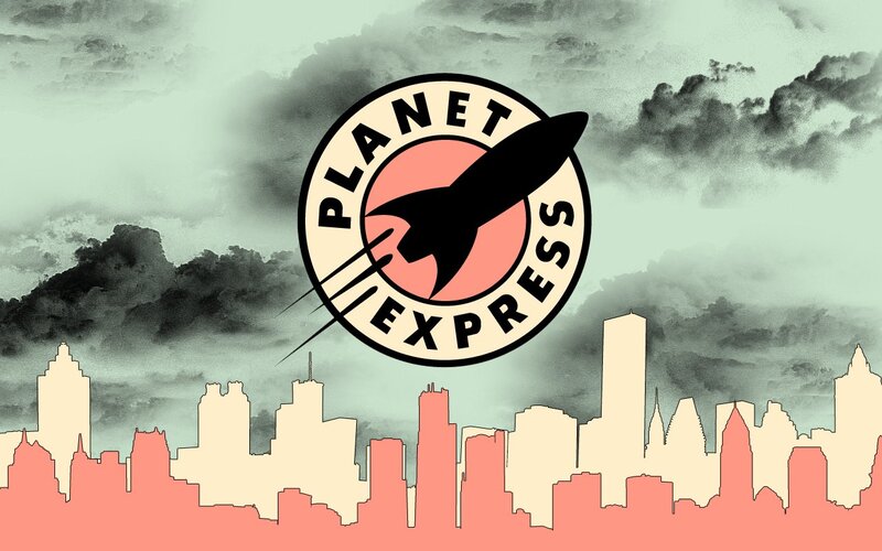 Planet Express Logo — Pink