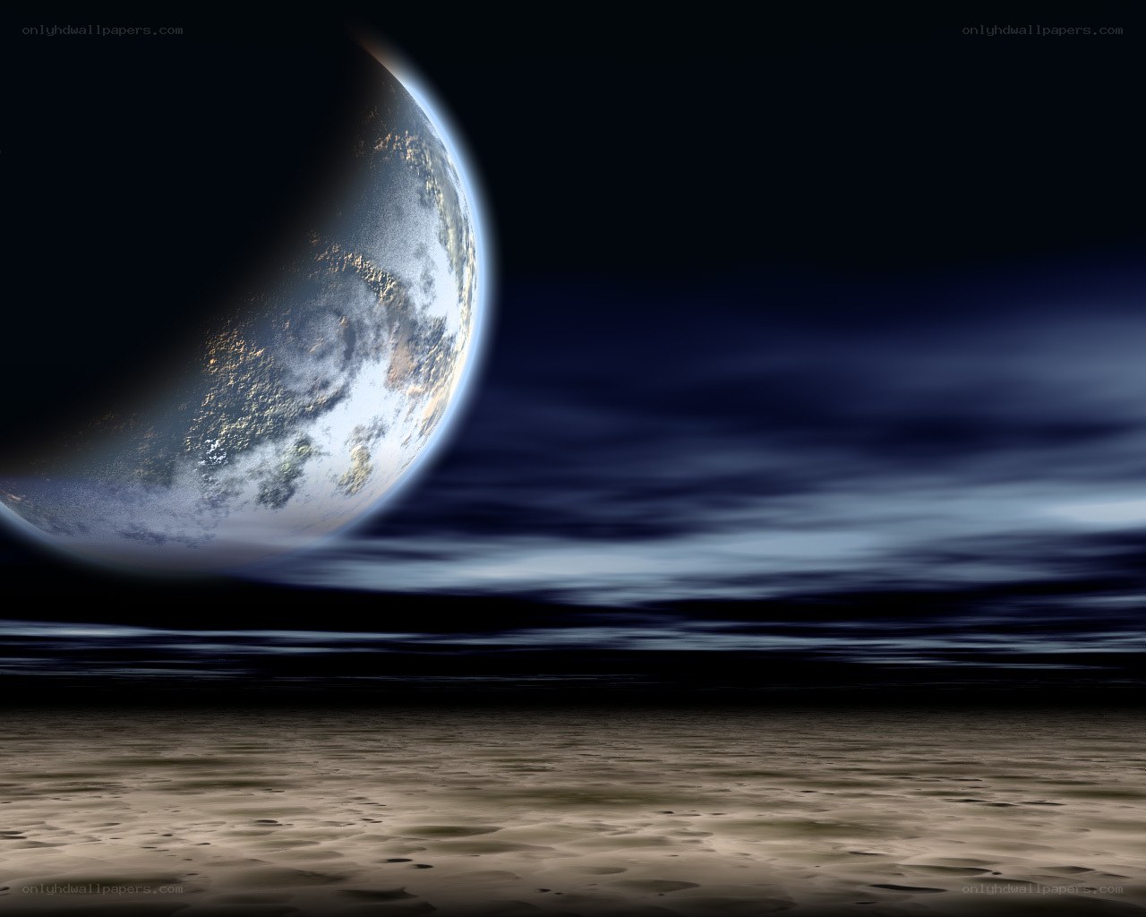 Planet from alien surface