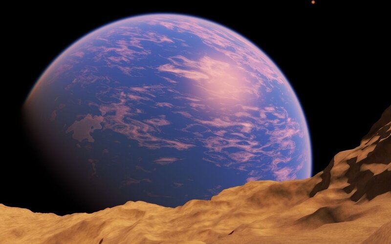 Planet from Moon Surface