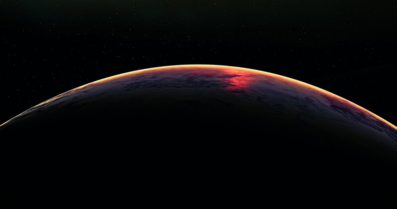 Planet from Space — Black, Dramatic, Sunset