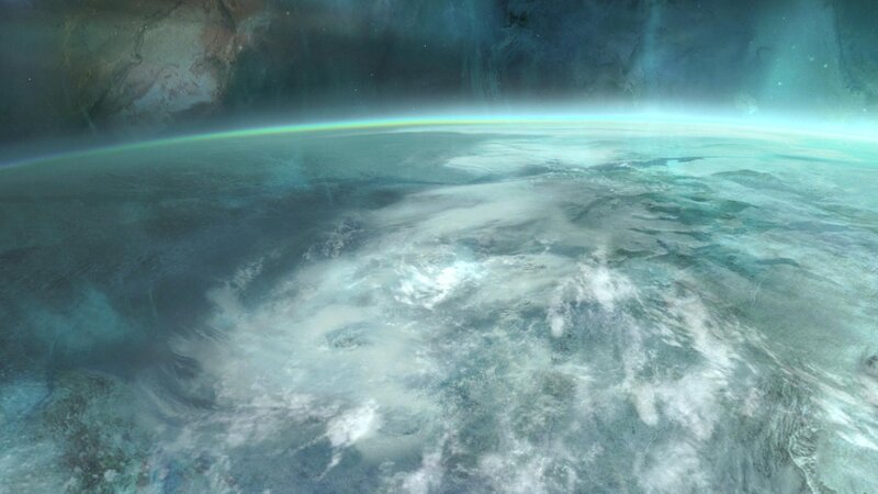 Planet from Space — Blue, Dramatic, Digital Art, Clouds