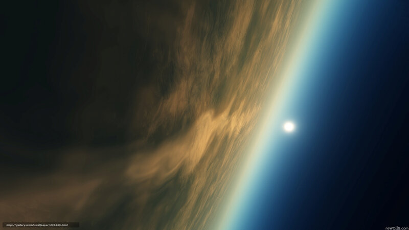 Planet from Space — Blue, Dramatic, Sunrise