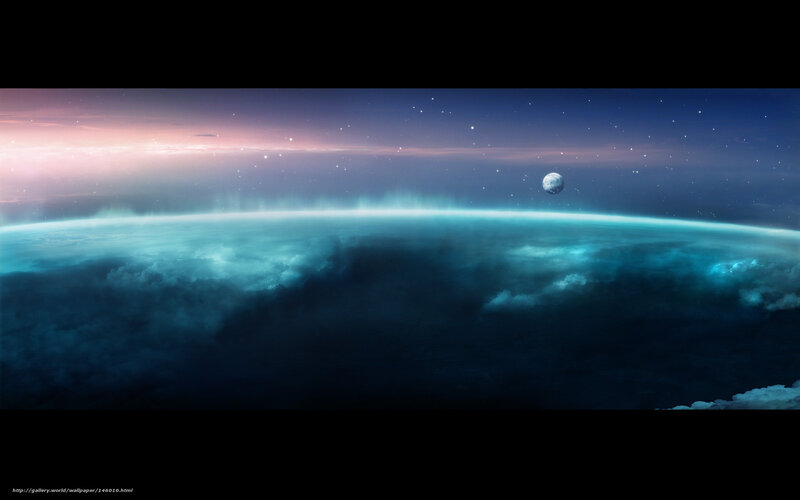 Planet from Space — Blue, Serene, Night