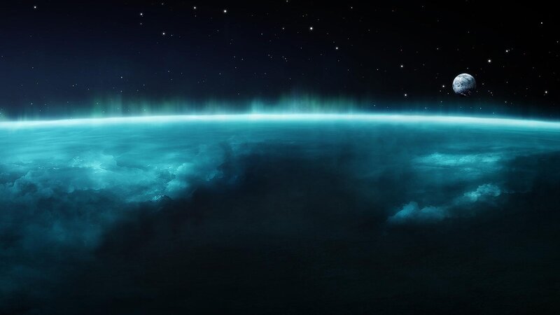 Planet from Space — Blue, Serene