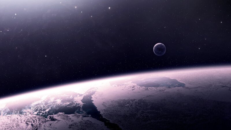 Planet from Space — Purple, Dramatic