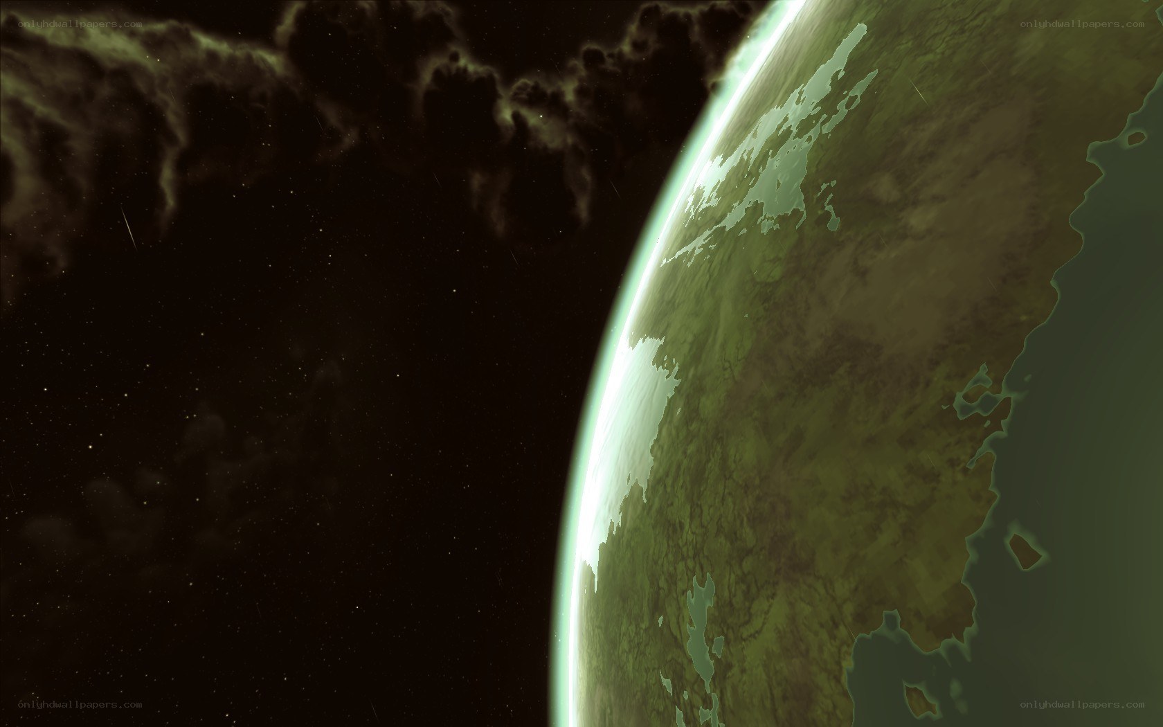 planet from space view