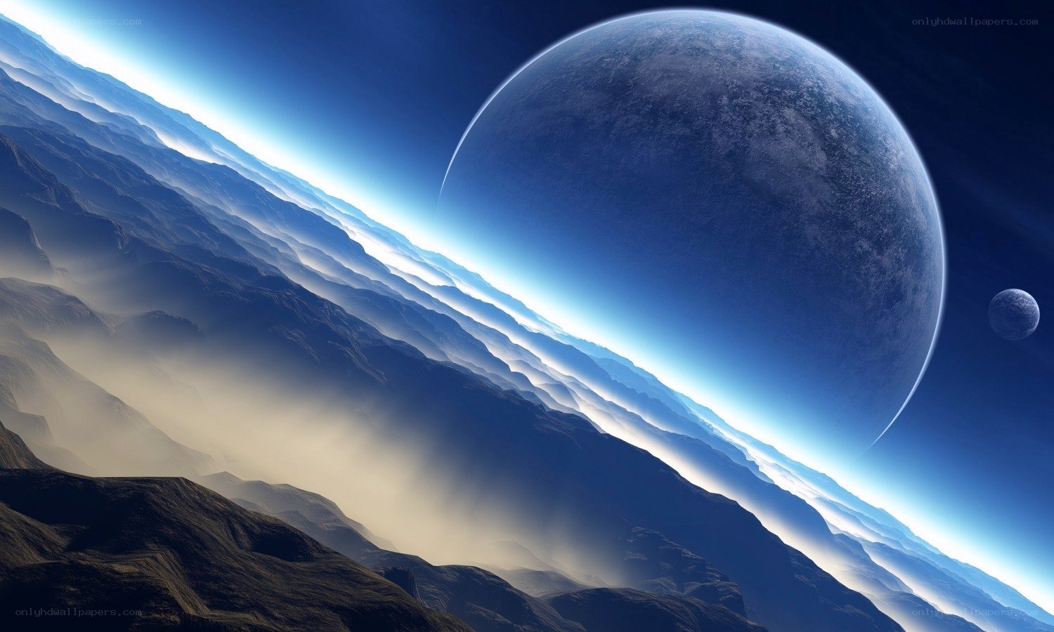 Planet from space view