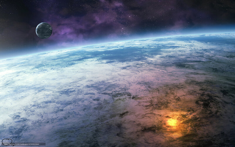 Planet from Space View — Blue