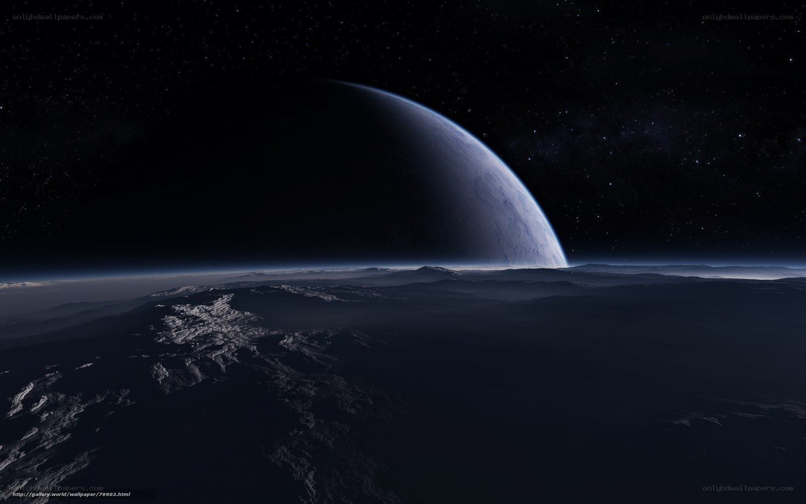 Planet from space view